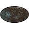 Ekena Millwork Emeryville Ceiling Medallion, Hand-Painted Bronze Blue Patina, 16 7/8"OD x 5/8"P CM16ERBBS - alternate 2